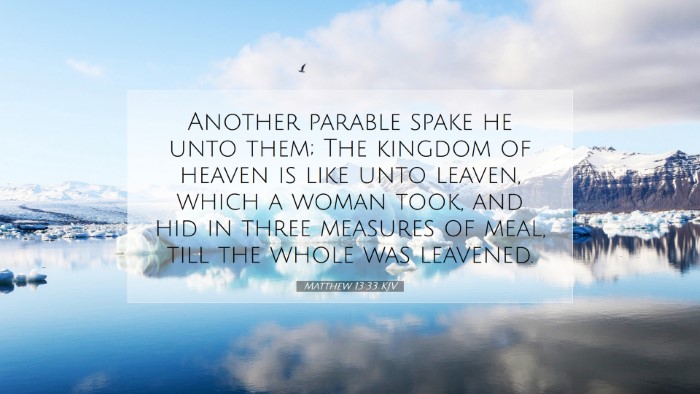 Picture 07 - Matthew 13:33 KJV Desktop Wallpaper - Another parable spake he unto them; The kingdom - Desktop Bible Verse Wallpaper