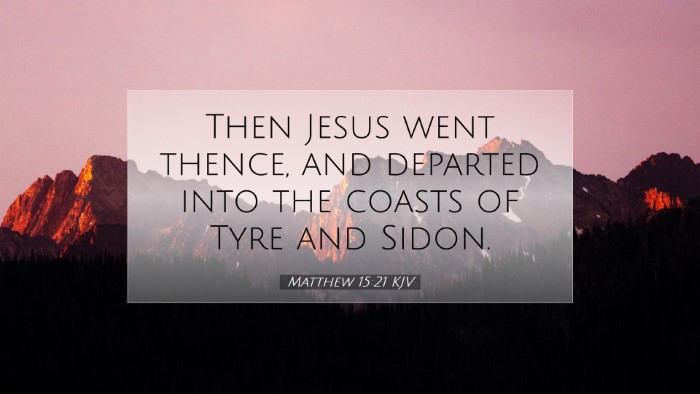 Picture 07 - Matthew 15:21 KJV Desktop Wallpaper - Then Jesus went thence, and departed into the - Desktop Bible Verse Wallpaper