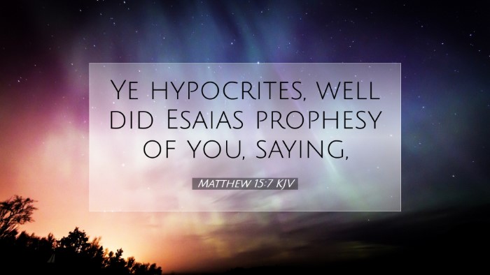 Picture 07 - Matthew 15:7 KJV Desktop Wallpaper - Ye hypocrites, well did Esaias prophesy of you, - Desktop Bible Verse Wallpaper