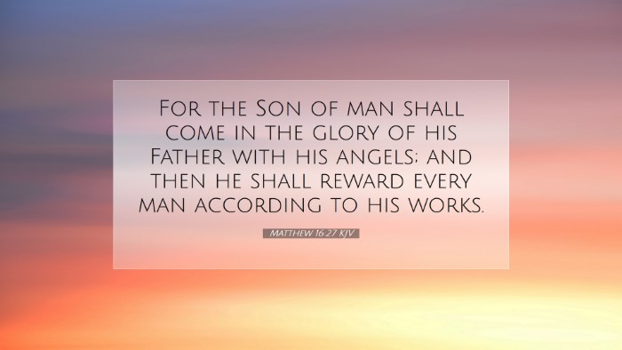 Picture 07 - Matthew 16:27 KJV Desktop Wallpaper - For the Son of man shall come in the glory of his - Desktop Bible Verse Wallpaper