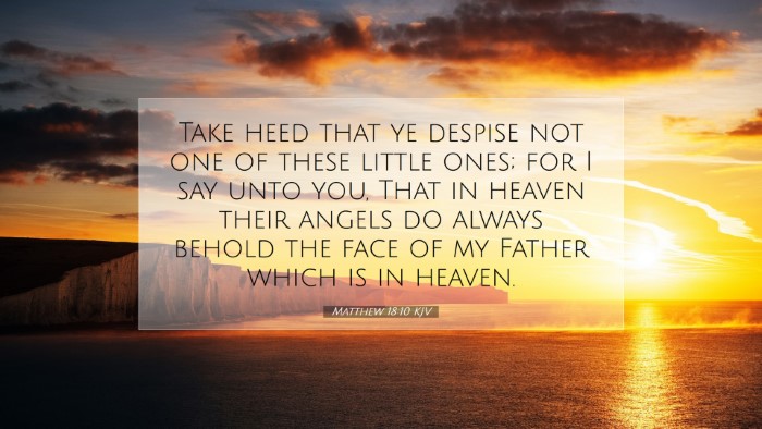 Picture 07 - Matthew 18:10 KJV Desktop Wallpaper - Take heed that ye despise not one of these little - Desktop Bible Verse Wallpaper