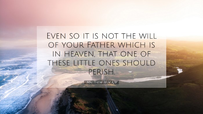 Picture 07 - Matthew 18:14 KJV Desktop Wallpaper - Even so it is not the will of your Father which - Desktop Bible Verse Wallpaper
