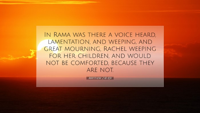 Picture 07 - Matthew 2:18 KJV Desktop Wallpaper - In Rama was there a voice heard, lamentation, and - Desktop Bible Verse Wallpaper