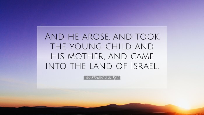 Picture 07 - Matthew 2:21 KJV Desktop Wallpaper - And he arose, and took the young child and his - Desktop Bible Verse Wallpaper