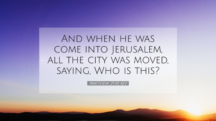 Picture 07 - Matthew 21:10 KJV Desktop Wallpaper - And when he was come into Jerusalem, all the city - Desktop Bible Verse Wallpaper