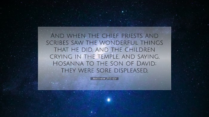 Picture 07 - Matthew 21:15 KJV Desktop Wallpaper - And when the chief priests and scribes saw the - Desktop Bible Verse Wallpaper