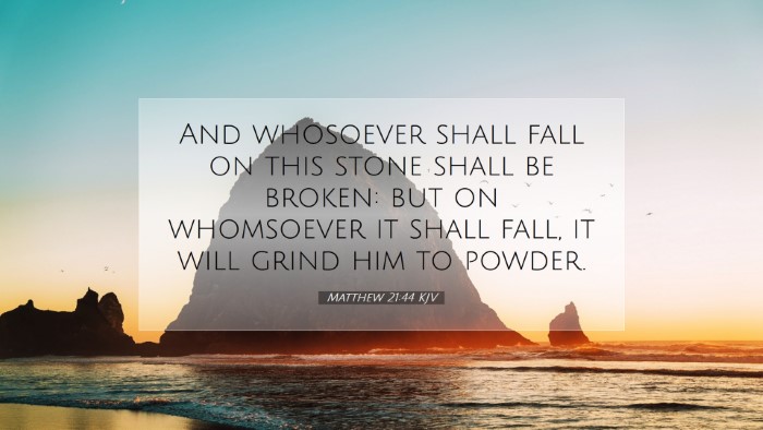 Picture 07 - Matthew 21:44 KJV Desktop Wallpaper - And whosoever shall fall on this stone shall be - Desktop Bible Verse Wallpaper