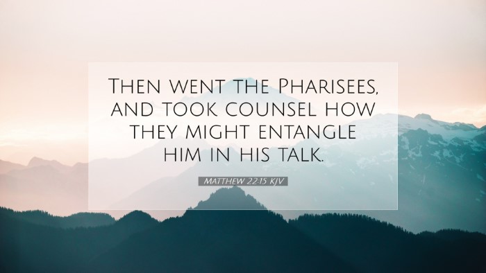 Picture 07 - Matthew 22:15 KJV Desktop Wallpaper - Then went the Pharisees, and took counsel how - Desktop Bible Verse Wallpaper