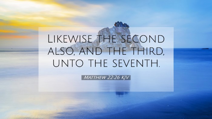 Picture 07 - Matthew 22:26 KJV Desktop Wallpaper - Likewise the second also, and the third, unto the - Desktop Bible Verse Wallpaper