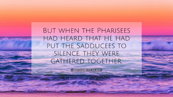 Picture 07 - Matthew 22:34 KJV Desktop Wallpaper - But when the Pharisees had heard that he had put - Desktop Bible Verse Wallpaper
