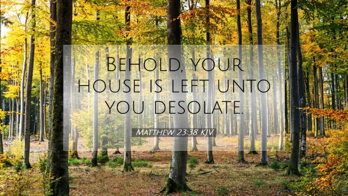 Picture 07 - Matthew 23:38 KJV Desktop Wallpaper - Behold, your house is left unto you - Desktop Bible Verse Wallpaper
