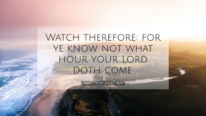 Picture 07 - Matthew 24:42 KJV Desktop Wallpaper - Watch therefore: for ye know not what hour your - Desktop Bible Verse Wallpaper