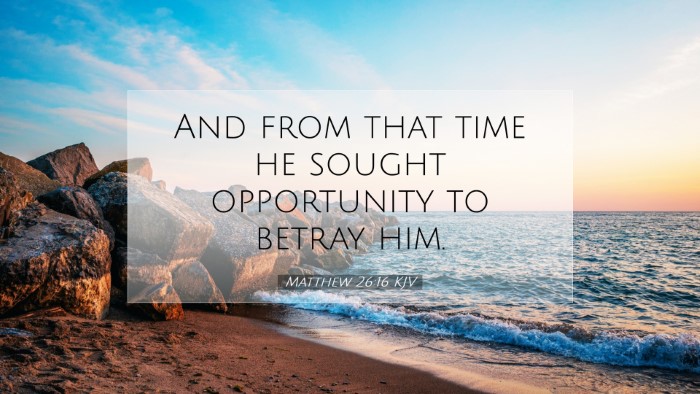 Picture 07 - Matthew 26:16 KJV Desktop Wallpaper - And from that time he sought opportunity to - Desktop Bible Verse Wallpaper