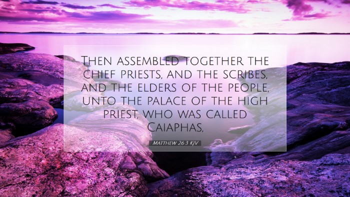 Picture 07 - Matthew 26:3 KJV Desktop Wallpaper - Then assembled together the chief priests, and - Desktop Bible Verse Wallpaper