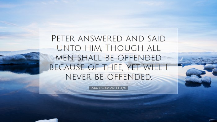 Picture 07 - Matthew 26:33 KJV Desktop Wallpaper - Peter answered and said unto him, Though all men - Desktop Bible Verse Wallpaper