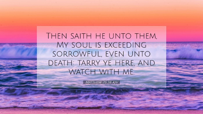 Picture 07 - Matthew 26:38 KJV Desktop Wallpaper - Then saith he unto them, My soul is exceeding - Desktop Bible Verse Wallpaper