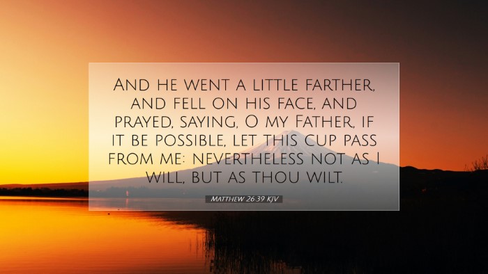 Picture 07 - Matthew 26:39 KJV Desktop Wallpaper - And he went a little farther, and fell on his - Desktop Bible Verse Wallpaper