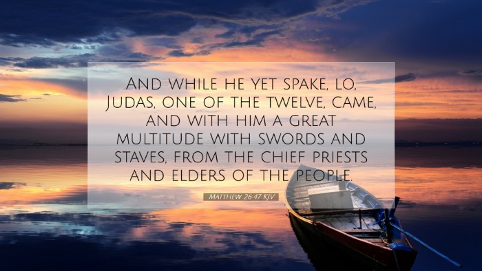 Picture 07 - Matthew 26:47 KJV Desktop Wallpaper - And while he yet spake, lo, Judas, one of the - Desktop Bible Verse Wallpaper