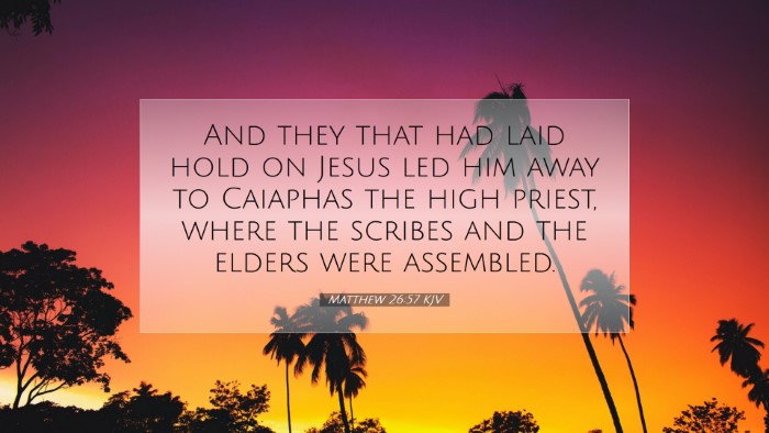 Picture 07 - Matthew 26:57 KJV Desktop Wallpaper - And they that had laid hold on Jesus led him away - Desktop Bible Verse Wallpaper