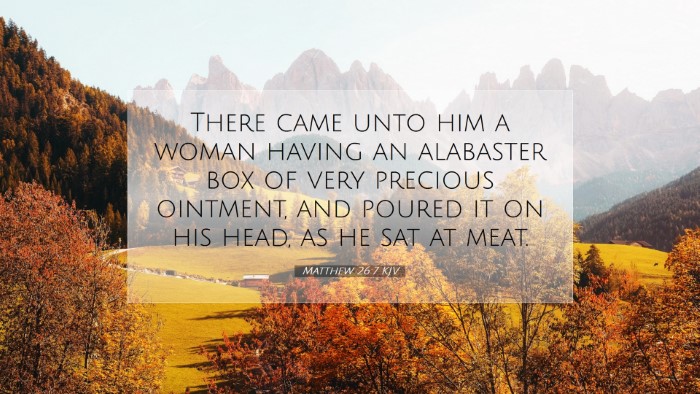 Picture 07 - Matthew 26:7 KJV Desktop Wallpaper - There came unto him a woman having an alabaster - Desktop Bible Verse Wallpaper