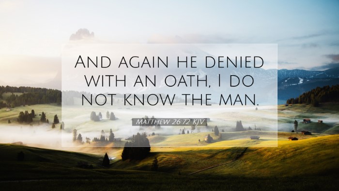 Picture 07 - Matthew 26:72 KJV Desktop Wallpaper - And again he denied with an oath, I do not know - Desktop Bible Verse Wallpaper
