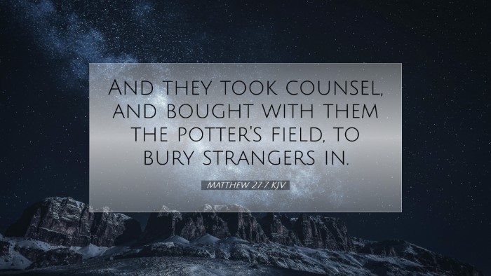Picture 07 - Matthew 27:7 KJV Desktop Wallpaper - And they took counsel, and bought with them the - Desktop Bible Verse Wallpaper