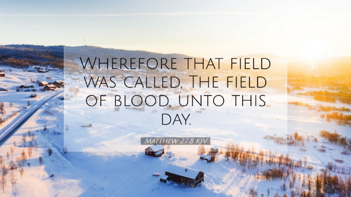 Picture 07 - Matthew 27:8 KJV Desktop Wallpaper - Wherefore that field was called, The field of - Desktop Bible Verse Wallpaper