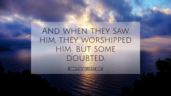 Picture 07 - Matthew 28:17 KJV Desktop Wallpaper - And when they saw him, they worshipped him: but - Desktop Bible Verse Wallpaper