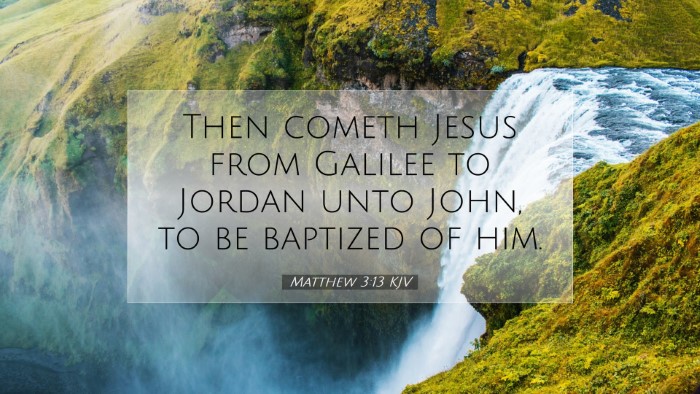Picture 07 - Matthew 3:13 KJV Desktop Wallpaper - Then cometh Jesus from Galilee to Jordan unto - Desktop Bible Verse Wallpaper