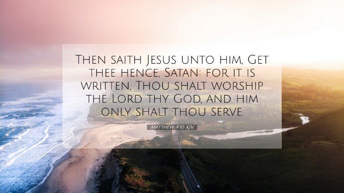 Picture 07 - Matthew 4:10 KJV Desktop Wallpaper - Then saith Jesus unto him, Get thee hence, Satan: - Desktop Bible Verse Wallpaper