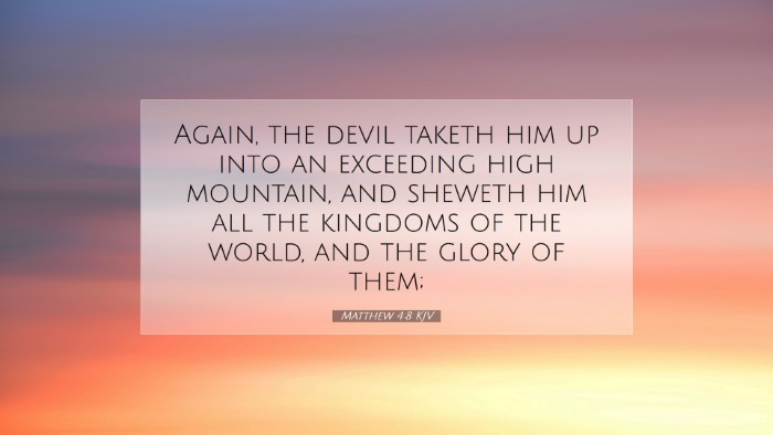 Picture 07 - Matthew 4:8 KJV Desktop Wallpaper - Again, the devil taketh him up into an exceeding - Desktop Bible Verse Wallpaper