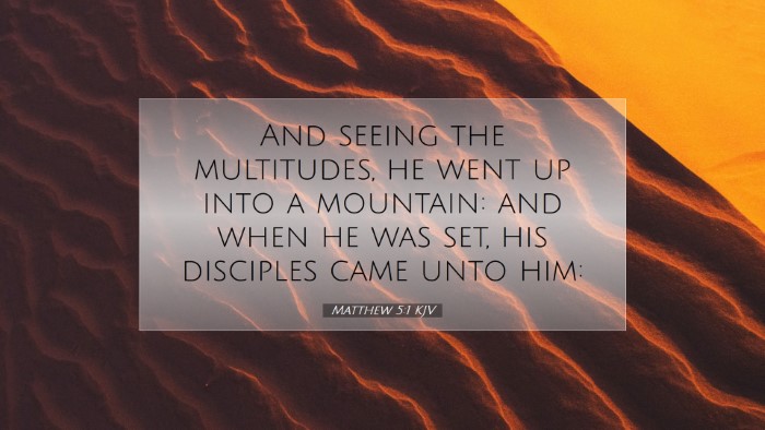 Picture 07 - Matthew 5:1 KJV Desktop Wallpaper - And seeing the multitudes, he went up into a - Desktop Bible Verse Wallpaper