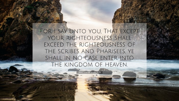 Picture 07 - Matthew 5:20 KJV Desktop Wallpaper - For I say unto you, That except your - Desktop Bible Verse Wallpaper