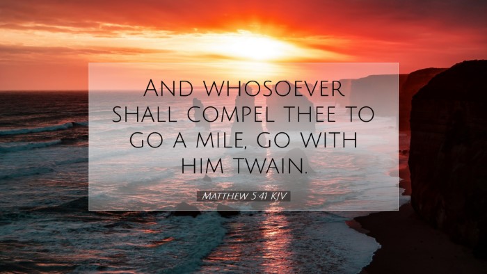 Picture 07 - Matthew 5:41 KJV Desktop Wallpaper - And whosoever shall compel thee to go a mile, go - Desktop Bible Verse Wallpaper