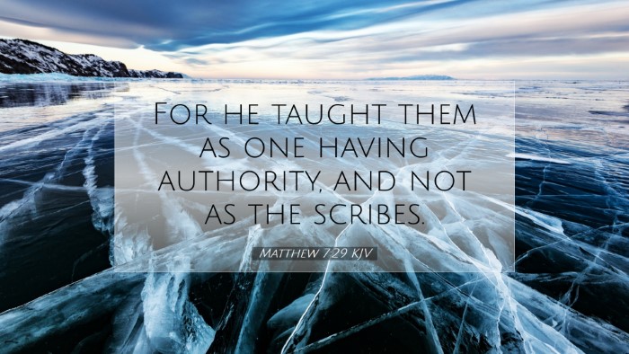 Picture 07 - Matthew 7:29 KJV Desktop Wallpaper - For he taught them as one having authority, and - Desktop Bible Verse Wallpaper