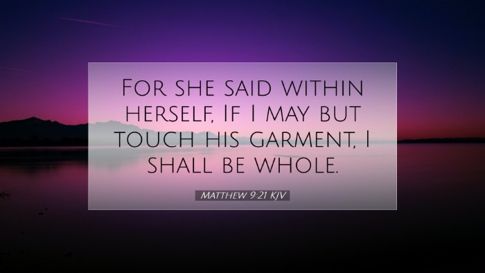 Picture 07 - Matthew 9:21 KJV Desktop Wallpaper - For she said within herself, If I may but touch - Desktop Bible Verse Wallpaper