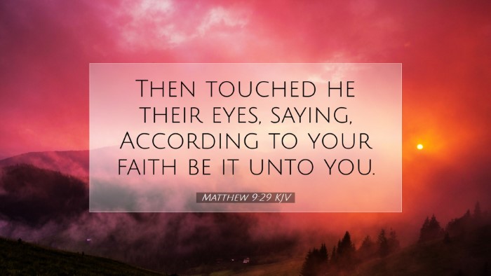 Picture 07 - Matthew 9:29 KJV Desktop Wallpaper - Then touched he their eyes, saying, According to - Desktop Bible Verse Wallpaper