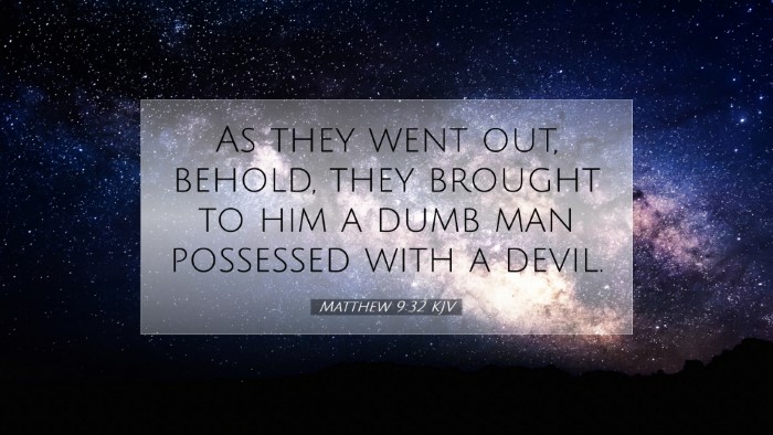 Picture 07 - Matthew 9:32 KJV Desktop Wallpaper - As they went out, behold, they brought to him a - Desktop Bible Verse Wallpaper