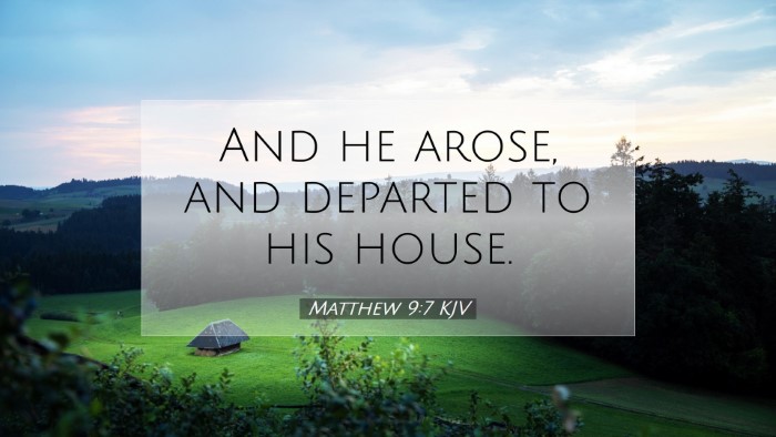 Picture 07 - Matthew 9:7 KJV Desktop Wallpaper - And he arose, and departed to his - Desktop Bible Verse Wallpaper