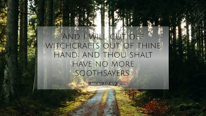 Picture 07 - Micah 5:12 KJV Desktop Wallpaper - And I will cut off witchcrafts out of thine hand; - Desktop Bible Verse Wallpaper