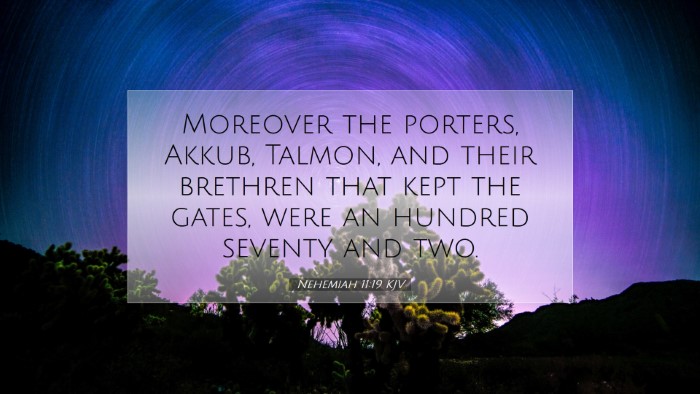 Picture 07 - Nehemiah 11:19 KJV Desktop Wallpaper - Moreover the porters, Akkub, Talmon, and their - Desktop Bible Verse Wallpaper