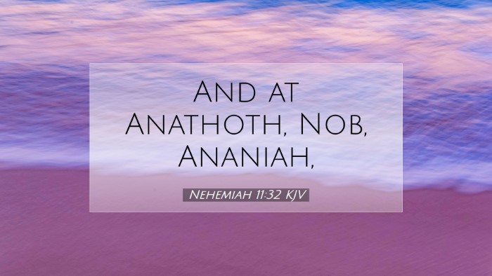 Picture 07 - Nehemiah 11:32 KJV Desktop Wallpaper - And at Anathoth, Nob, - Desktop Bible Verse Wallpaper