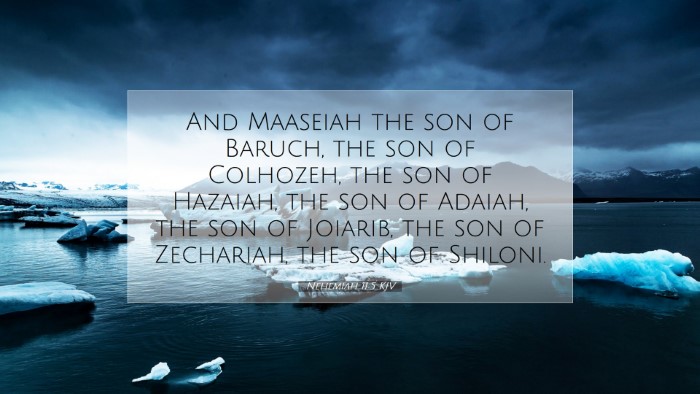 Picture 07 - Nehemiah 11:5 KJV Desktop Wallpaper - And Maaseiah the son of Baruch, the son of - Desktop Bible Verse Wallpaper