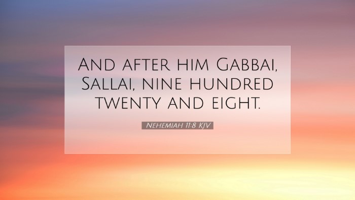 Picture 07 - Nehemiah 11:8 KJV Desktop Wallpaper - And after him Gabbai, Sallai, nine hundred twenty - Desktop Bible Verse Wallpaper