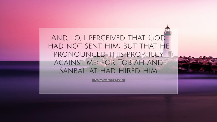 Picture 07 - Nehemiah 6:12 KJV Desktop Wallpaper - And, lo, I perceived that God had not sent him; - Desktop Bible Verse Wallpaper