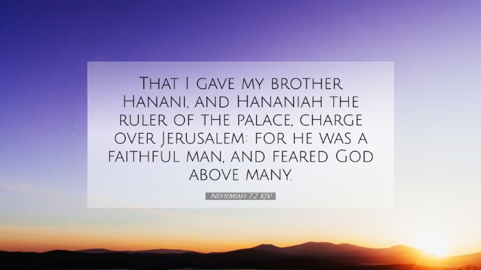 Picture 07 - Nehemiah 7:2 KJV Desktop Wallpaper - That I gave my brother Hanani, and Hananiah the - Desktop Bible Verse Wallpaper