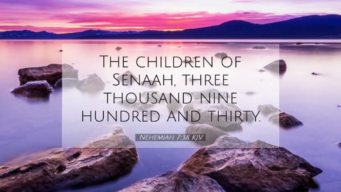 Picture 07 - Nehemiah 7:38 KJV Desktop Wallpaper - The children of Senaah, three thousand nine - Desktop Bible Verse Wallpaper
