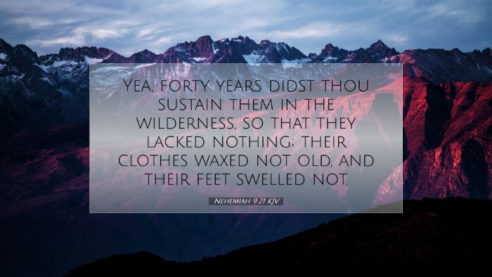 Picture 07 - Nehemiah 9:21 KJV Desktop Wallpaper - Yea, forty years didst thou sustain them in the - Desktop Bible Verse Wallpaper