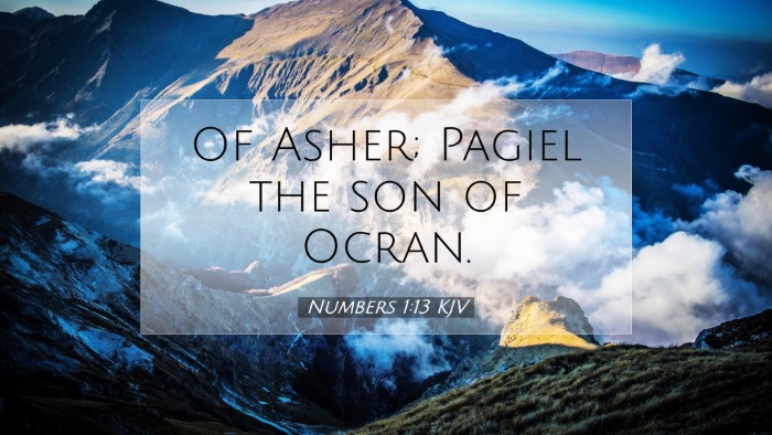 Picture 07 - Numbers 1:13 KJV Desktop Wallpaper - Of Asher; Pagiel the son of - Desktop Bible Verse Wallpaper
