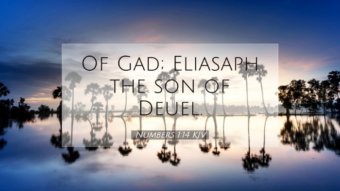 Picture 07 - Numbers 1:14 KJV Desktop Wallpaper - Of Gad; Eliasaph the son of - Desktop Bible Verse Wallpaper